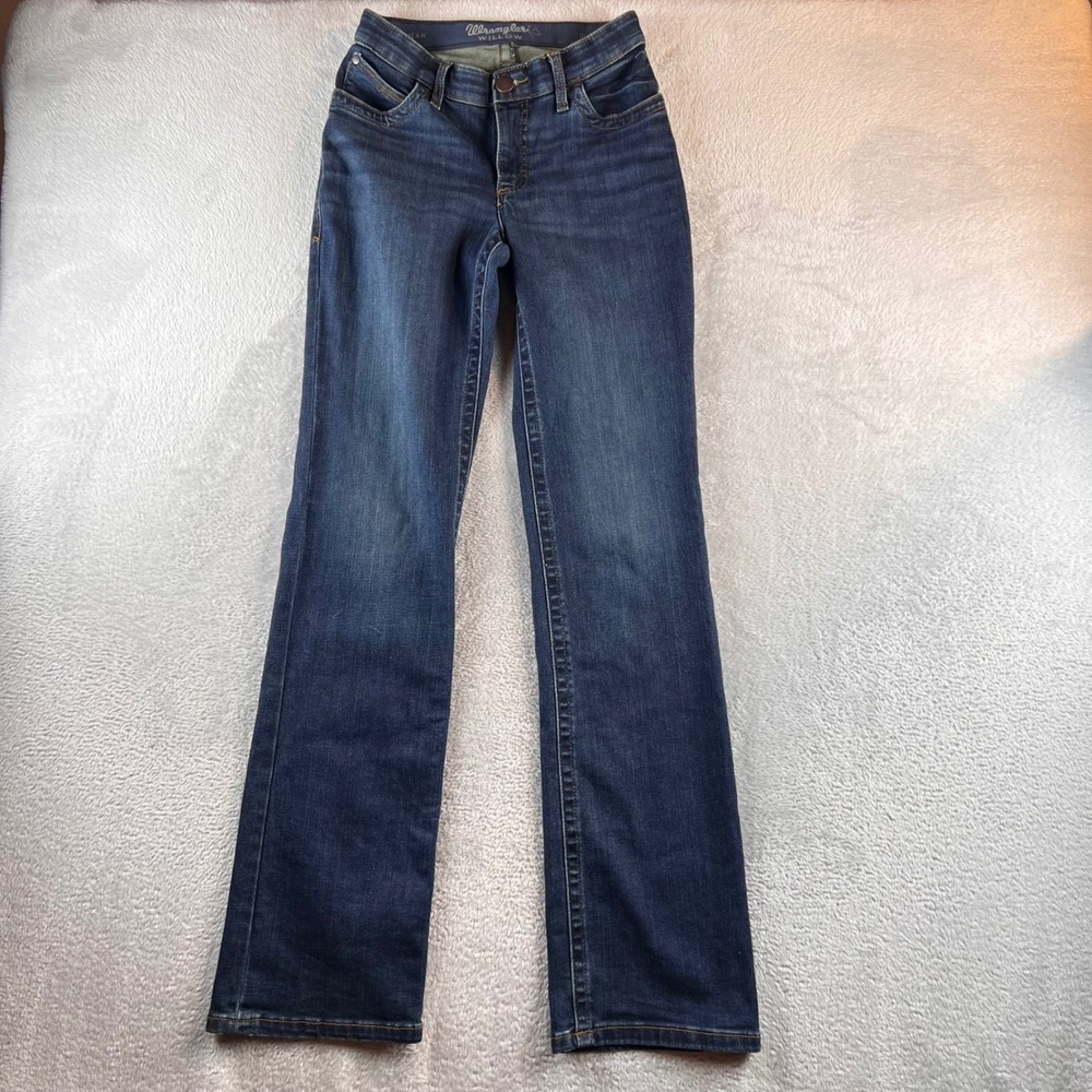 Wrangler Willow Ultimate Riding Jeans Women 1x34 Dark Wash Bootcut 10WRW60CM